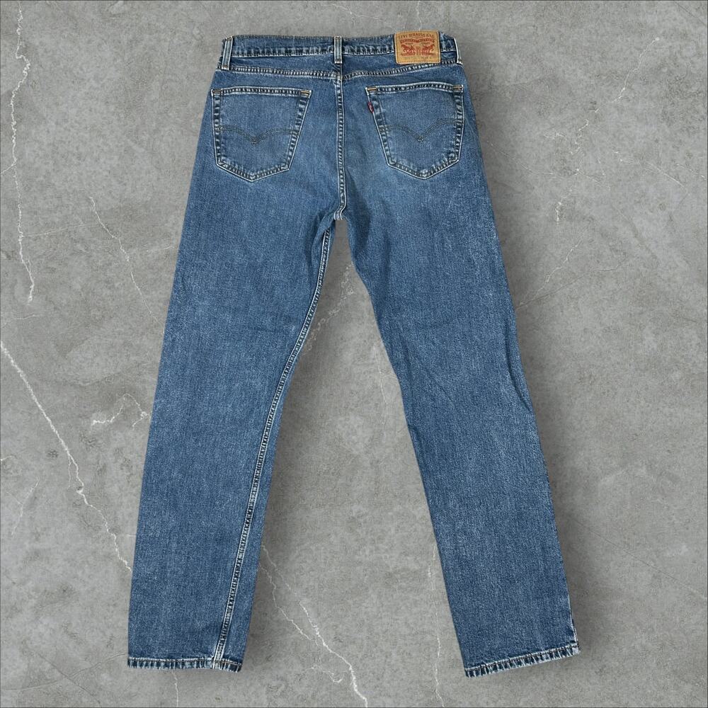 Levi's 505 Straight Leg Size 34x32 Y2K Medium Wash Stretch Blue Denim Jeans